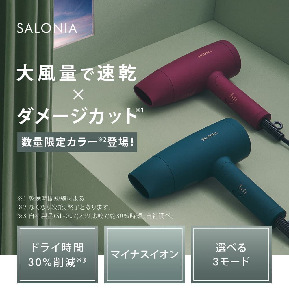 秋冬限定カラー登場 Salonia スピーディーイオンドライヤー
